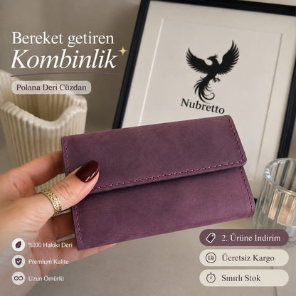 Nubretto Polana Deri Saraciye Dikişli Cüzdan