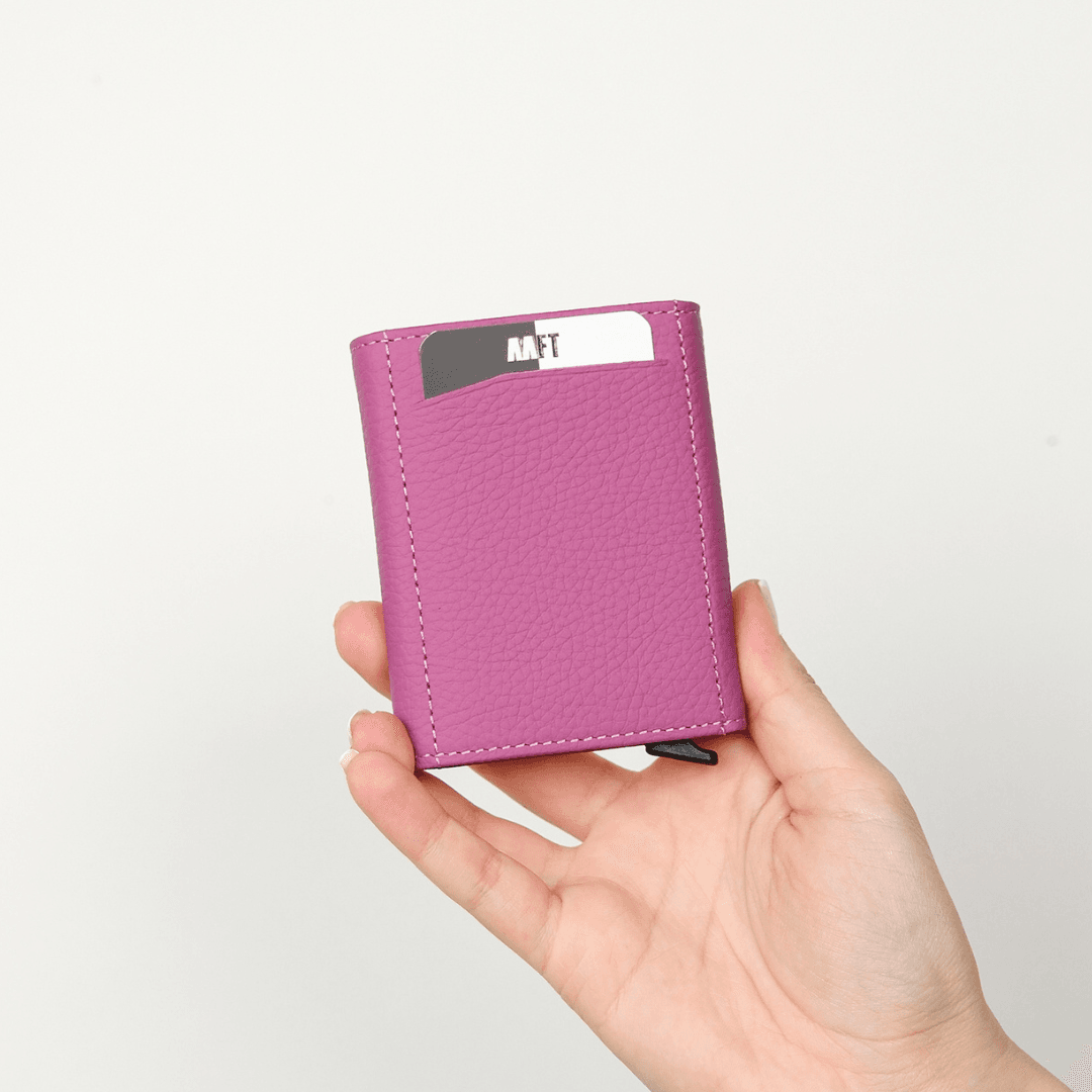 Retro Hakiki Deri Mekanizmalı Unisex Cüzdan